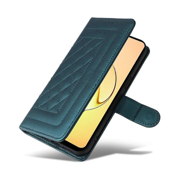 Læder flipcover til Realme 10 4G Grøn Green