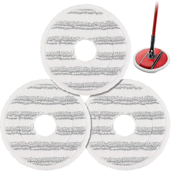 3 stk moppefyllinger for Vileda Spin And Clean mopp – Erstatningsmoppehode for spinmopp – Vaskbart gjenbrukbart mikrofibermoppehode for gulvrengjøring...