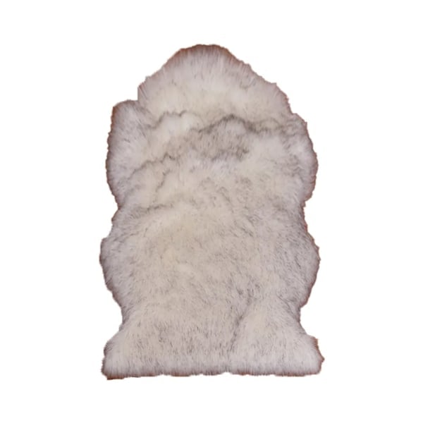 Imitation Lammskinnsmatta Konstgjord Päls Ull Sängmatta Soffmatta (Vit Tryck Svart Spets, 40*60 cm)