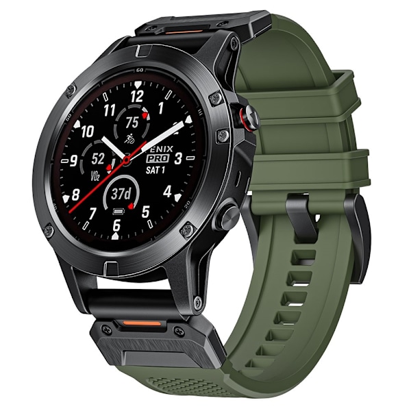 Fenix 5/5X/6X/7X 26 mm Urrem Robust Grøn 75