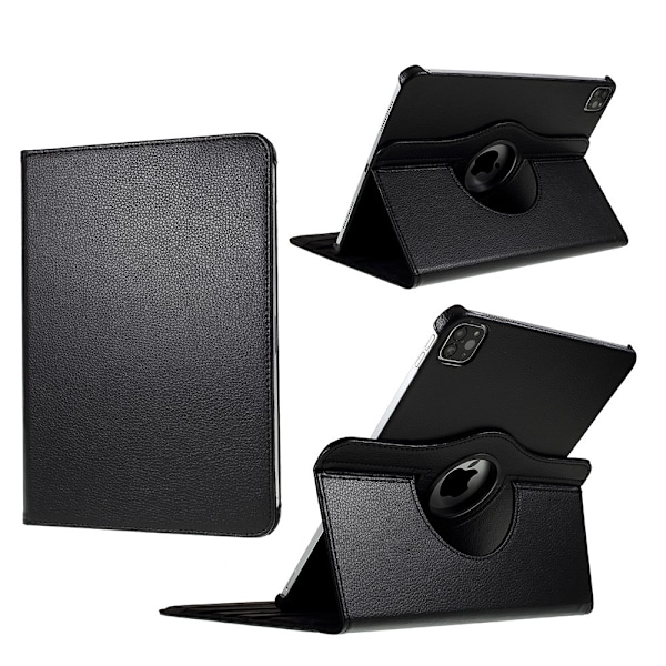 iPad Air 2025-2020 / Pro 11 Kotelo 360° Kierto Musta Black Svart