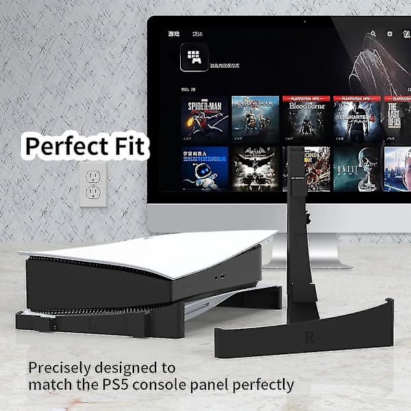 {ca}Horisontalt stativ kompatibelt med PS5 Disc & Digital Editions, PS5 basestativ, PS5 tilbehør konsollspilltilbehør