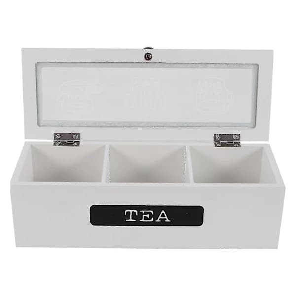 3 Fack Bambu System Te Påse Förvaringslåda Smyckeskrin Te Box Organizer Trä Sockerpaket