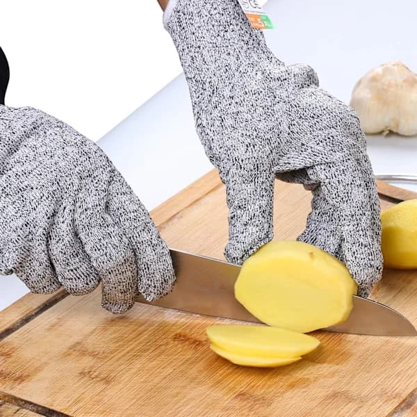 Børns skærefaste handsker, niveau 5 beskyttelse til træskæring