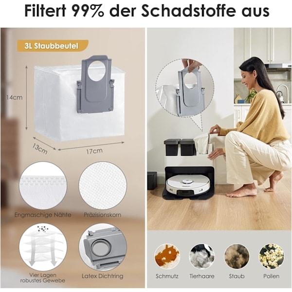 Tilbehørssett for Xiaomi Roborock S7 Pro Ultra/S7 MaxV Ultra