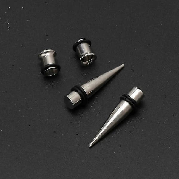 7 mm ørestretchingsæt med O-ring tapers og expandere til piercinger