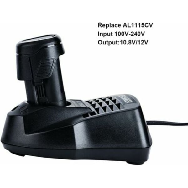AL1115CV 10.8V 12V 1.5A Lithium-ion batterioplader til Bosch boremaskine/skruetrækker Li-ion, kompatibel med BAT411 BAT412A, med LED-indikator..ca