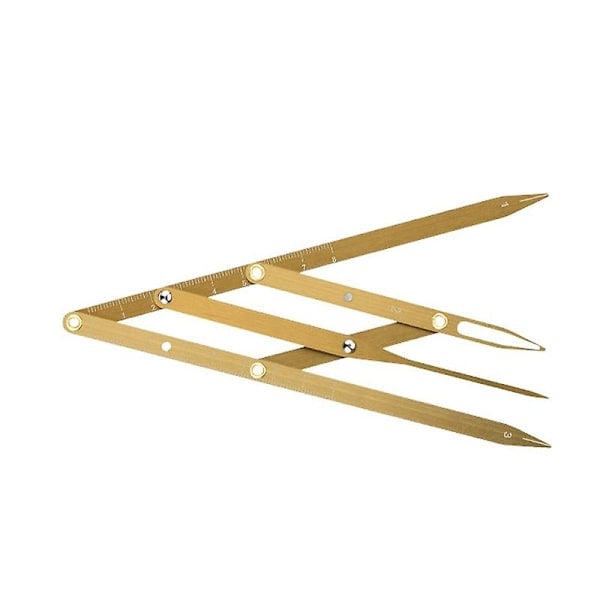 Øjenbryns Gyldne Snit Måler Præcis Position Foldbar Rustfrit Stål Øjenbrynsmåleværktøj Guld Øjenbryns Gyldne Snit Måler-Xin