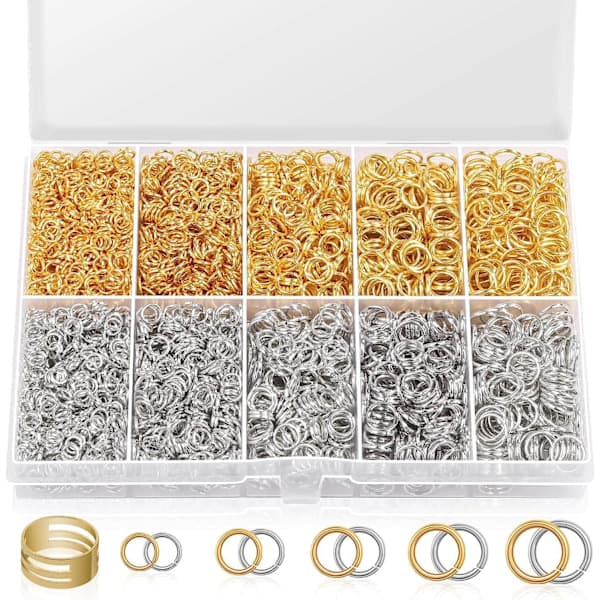 DIY Smyckestillbehör 4600 Bindringar Stängda Öppna Guld Silver