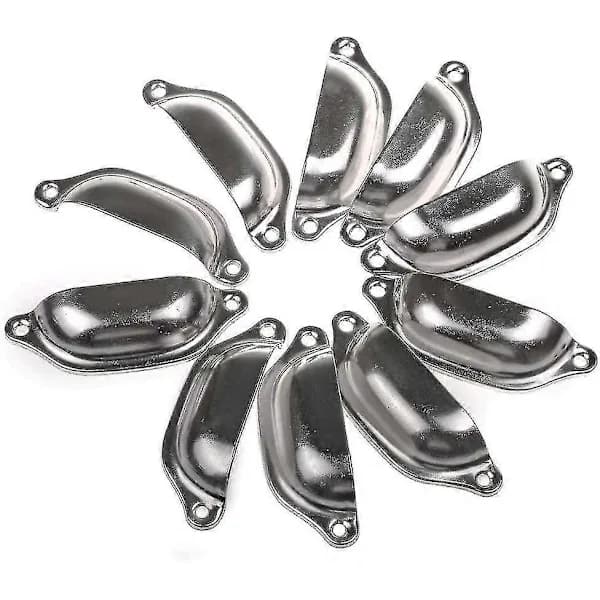 10-pack Dörrknopp 98mm Möbel Låddekoration Med Skruvar - Silver