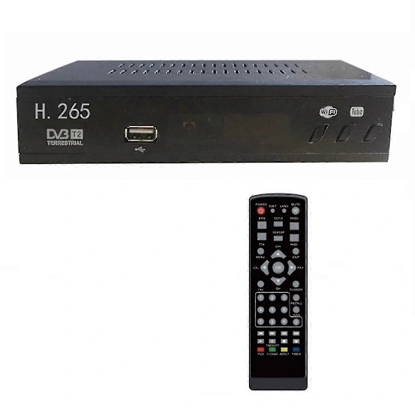 DVB T2 HEVC 265 Digital TV-mottaker DVB-T2 265 1080P HD-dekoder USB Terrestrisk TV-mottaker EPG Set To
