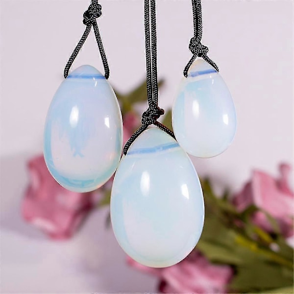 CASA 1 Sett Naturlig Rosa Rosenkvarts Yoni Jade Egg Helbredende Krystall Massasje Stick Stein Kvinner Kegel Trener Reiki Helbredende Edelsten Dream Amethyst Eggs