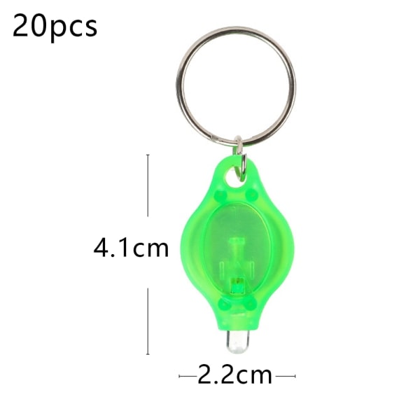 20 stk Mini Nøkkelring Mini LED Lommelykt Nøkkelring Lys Fakkel