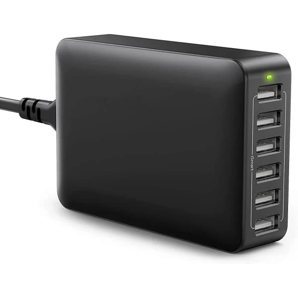 USB-oplader, 6 porte 60W USB-ladestation