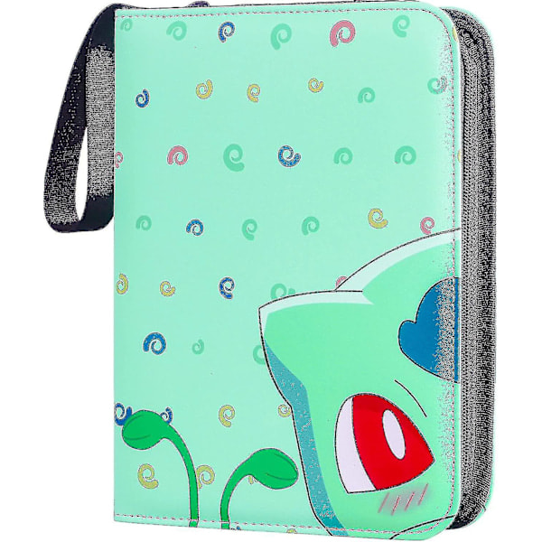 Kortsamler Bulbasaur, Kortmappe 400 Lommer Med Lynlås Til Spillekort, Baseballkort