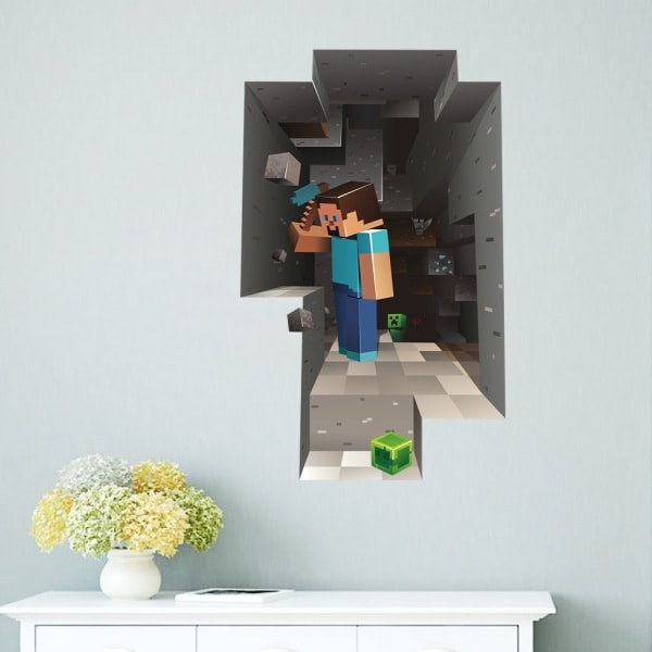 50*70 cm pakke med Minecraft Giant Peel and Stick klistremerker Tegneserie D