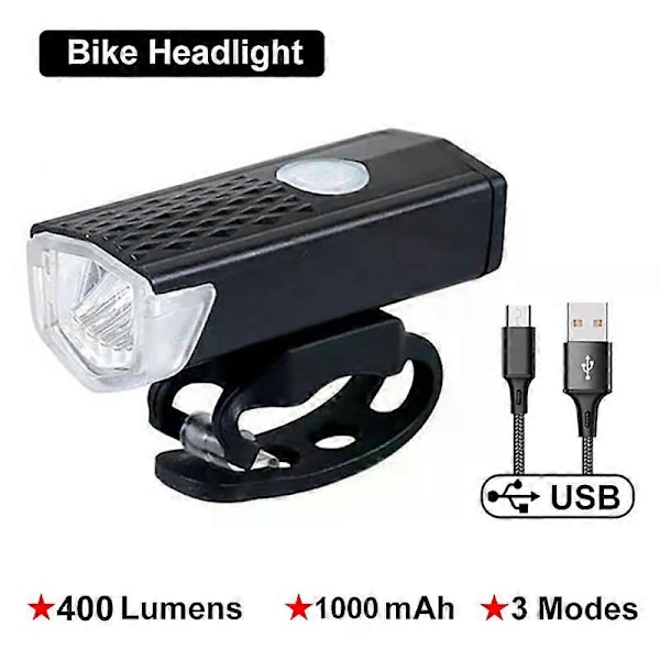 CASA Sykkel LED Lys 1000Lumen Frontlys Sykkel MTB Sykkellys Oppladbar Lampe Lanterna Bicicleta Sykkellykt Bak Bike Lamp