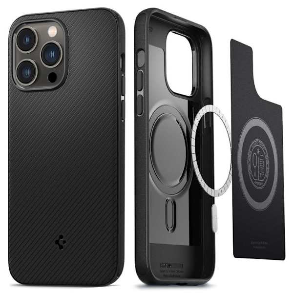 Spigen iPhone 14 Pro Max Etui MagSafe Mag Armor Matt Svart