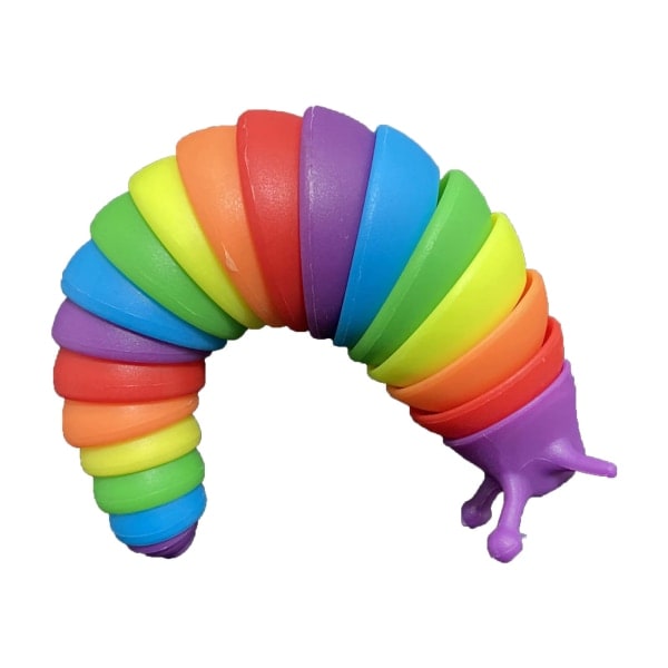 Snigel Dekompression Leksak Färgglad Stress Relief Flexibel Sensorisk Snigel Insekt Leksak för Avkoppling Slumpmässig Färg 18,5 cm/7,28 tum