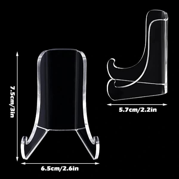 2 st Akryl Transparent Display Rack Transparent förvaringsställ 2 st[ca]