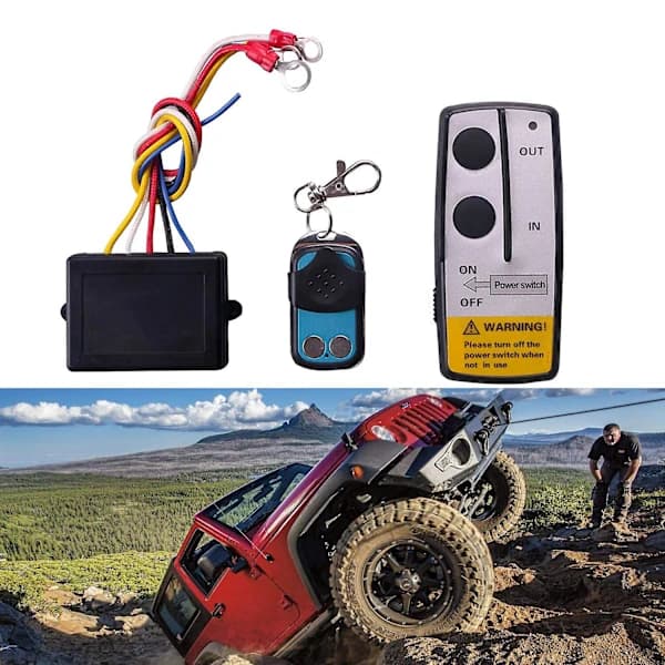 {ca}12V 12 Volt 50ft Vinsch Trådlös Fjärrkontrollset