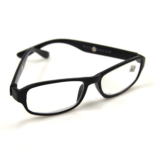 Læsebriller +4,5 +5,0 +5,5 +6,0 Styrke Optiske Linser Briller Glas Sort Black 600