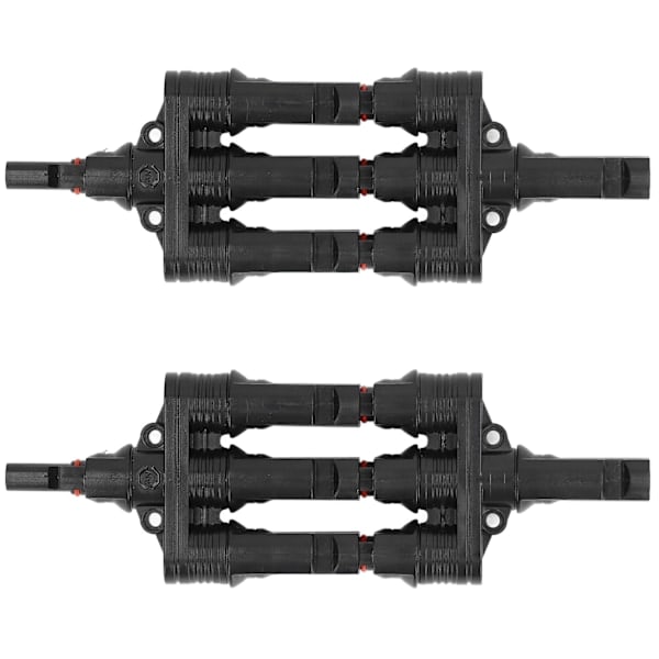 2-pack 50A 1000V Solcellsgrenkontakt IP68 Vattentät 1 till 3 Solpanelskontakt