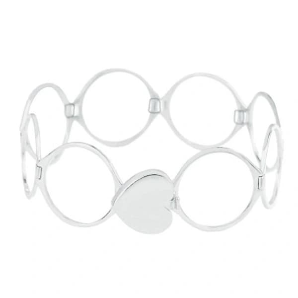 2-i-1 Foldbart Udtrækkeligt Ringarmbånd Rustfrit Stål Armbånd Ring Dobbeltanvendelse Armbånd Sølv