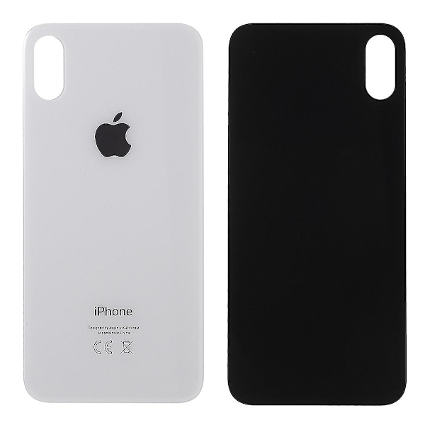 För iPhone XS 5.8 tum Glas Baksida Batterihölje (EU-version) {FW} Vit White iPhone XS 5.8 inch