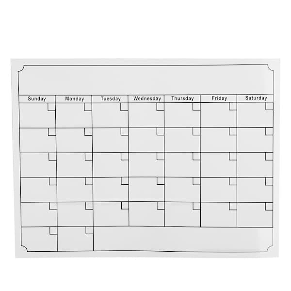 Kontorsveckoplanering Whiteboard Månadsmagnetisk Kalendertavla (Vit)
