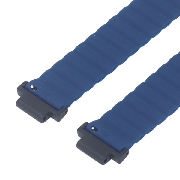 Magnetisk silikonarmbåndsur, justerbart silikonarmbånd, erstatningsarmbånd for Garmin Forerunner 220, blå