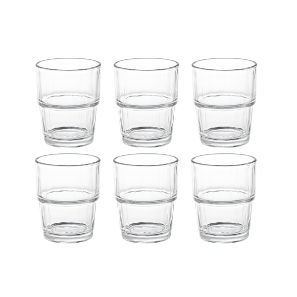 Maku Stabelbare Drikkeglas 6-pak – Tåler Opvaskemaskine og Pladsbesparende