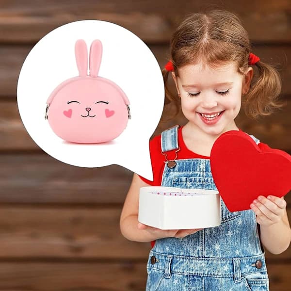 2 kpl Kanin Lapsen Lompakko, Sarjakuva Silikonilompakko, Mini