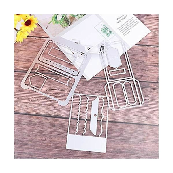 CASA 3 stk. Kortpakke DIY Preging Kutte Dies 3D Sjablongmal Metall Kutte Dies for Scrapbook
