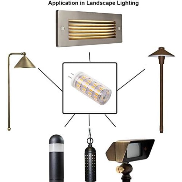 G4 LED 12v 4w Ljuskälla Varmvit 3000K Icke-dimmbar 4-pack