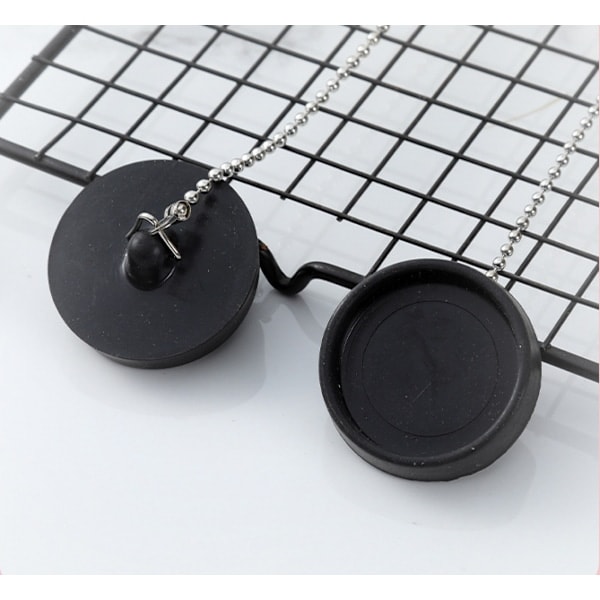 Universal Bath Plug [2 Pieces], Sink Plug with 40 cm Ball Chain