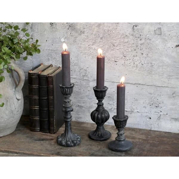 [CA] Chic Antique - Lysestake H17/Ø7 cm antikk svart