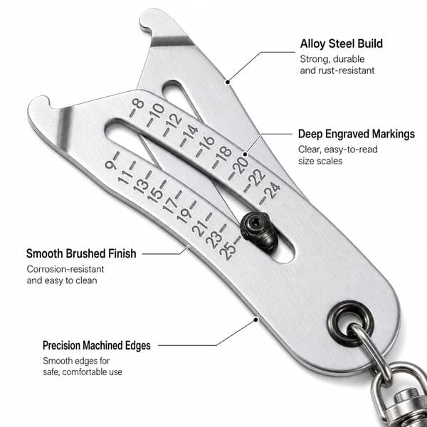 Møtrik- og Boltgengemåler, Standard- og Metrisk Hardwaremåler til Garage Thread measuring instrument