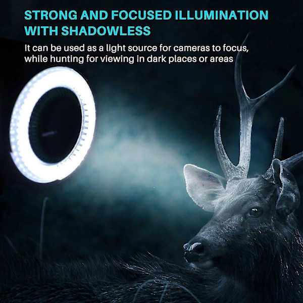 144 LED Miniscope Ring Light Ring Light 0 - 100% Justerbar Lampe Til Miniscope Ring Light