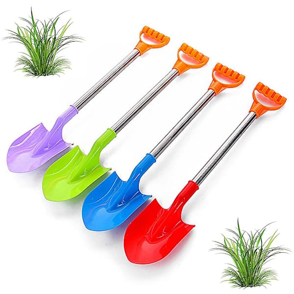 [CA] 4 stk Mini Sandskovler Strandleker Sandskuffe Plastspader Lek Strandleker for Barn
