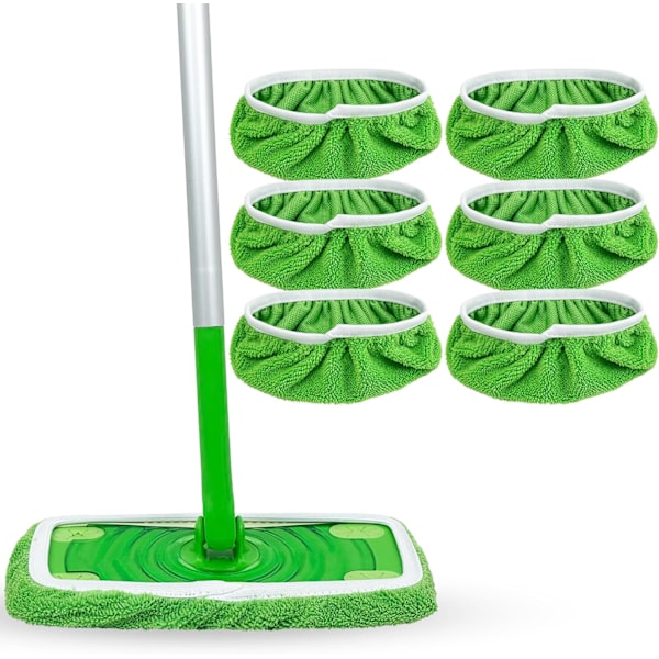 Uudelleenkäytettävät mikrokuitumoppityynyt, jotka ovat yhteensopivia Swiffer Sweeper -korvausosien kanssa kotitalouksien siivoukseen 8