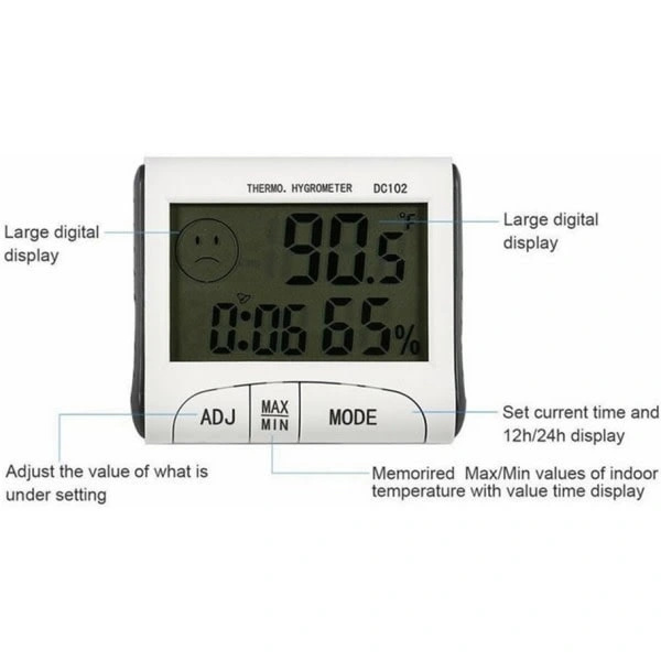 CD-romtemperaturmåler Mini LCD Digital Romtemperaturmåler Hygrometer