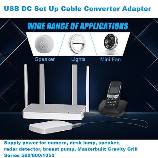 {ca}USB DC 5V - 12V Muunninadapterikaapeli