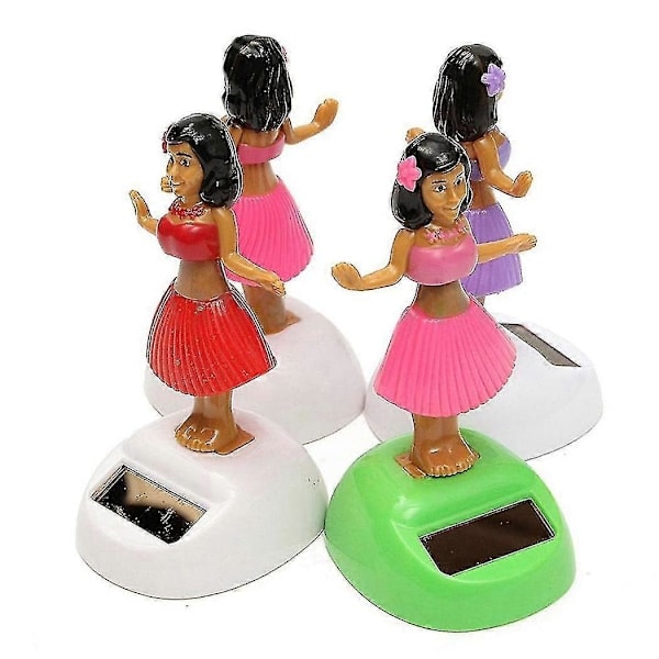 8x Aurinkovoimalla Toimiva Tanssiva Hula-tyttö Keinuvat Bobble-lelu Lahja Auton Koristeluun[D]