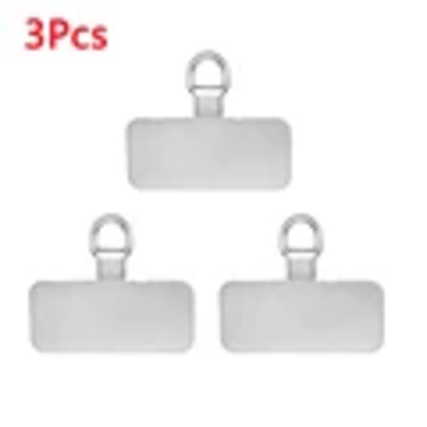 1/4 st Universal Metal Telefon Lanyard Packning Patch Hållbar Ultra silver 4pcs