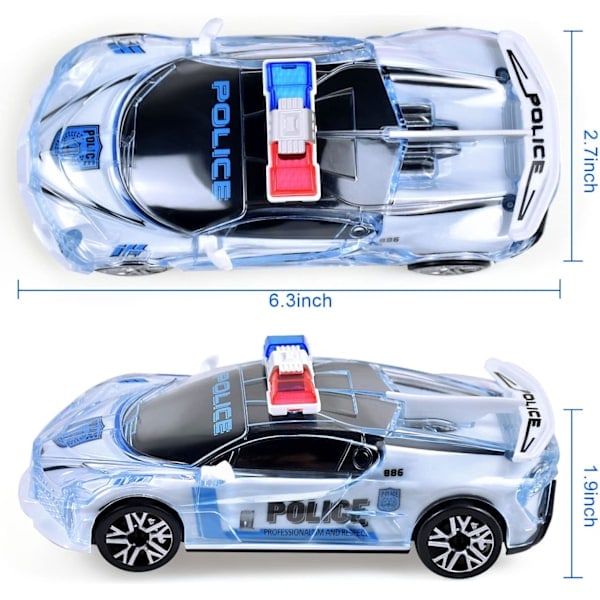 Poliisiauto lelu valoilla ja äänillä, 1:36 auto lelu pojalle ja tytölle lahjaksi (poliisiauto)