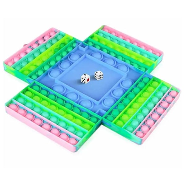 CASA 4 pelaajan shakkilauta Pop it Fidget -lelut lapsille ja aikuisille