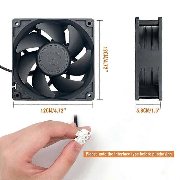 Precisionskontrollfläkt Turbo-fläkt för Char-Griller GRAVITY FED 980 Kolgrill