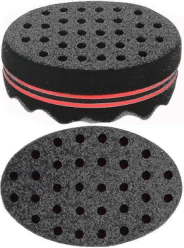 Svamp Hårborste, 2-pack Lock Svamp Magic Twist, Vågfrisör Hårborste Svamp, Afro Lock Svamp