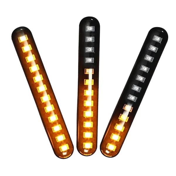 2 STK Motorcykel Blinklys LED Lysstrips Nummerplade